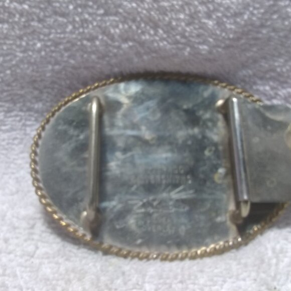 C.S.PH 1981 Reserve Hunter Hack Silverado Silversmiths Silver Overlay Buckle VTG main image 4